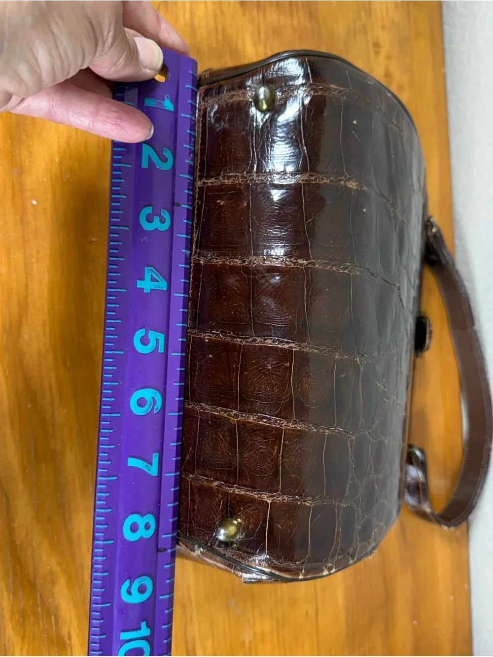 Vintage Mayer Top Handle Crocodile Bag
